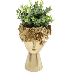 Deco Vase Flowercrown Gold 20cm