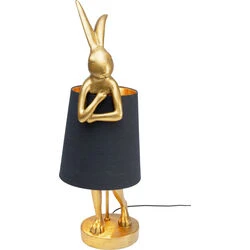 Table Lamp Animal Rabbit Gold/Black 68cm