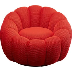 Swivel Armchair Peppo Bloom Red