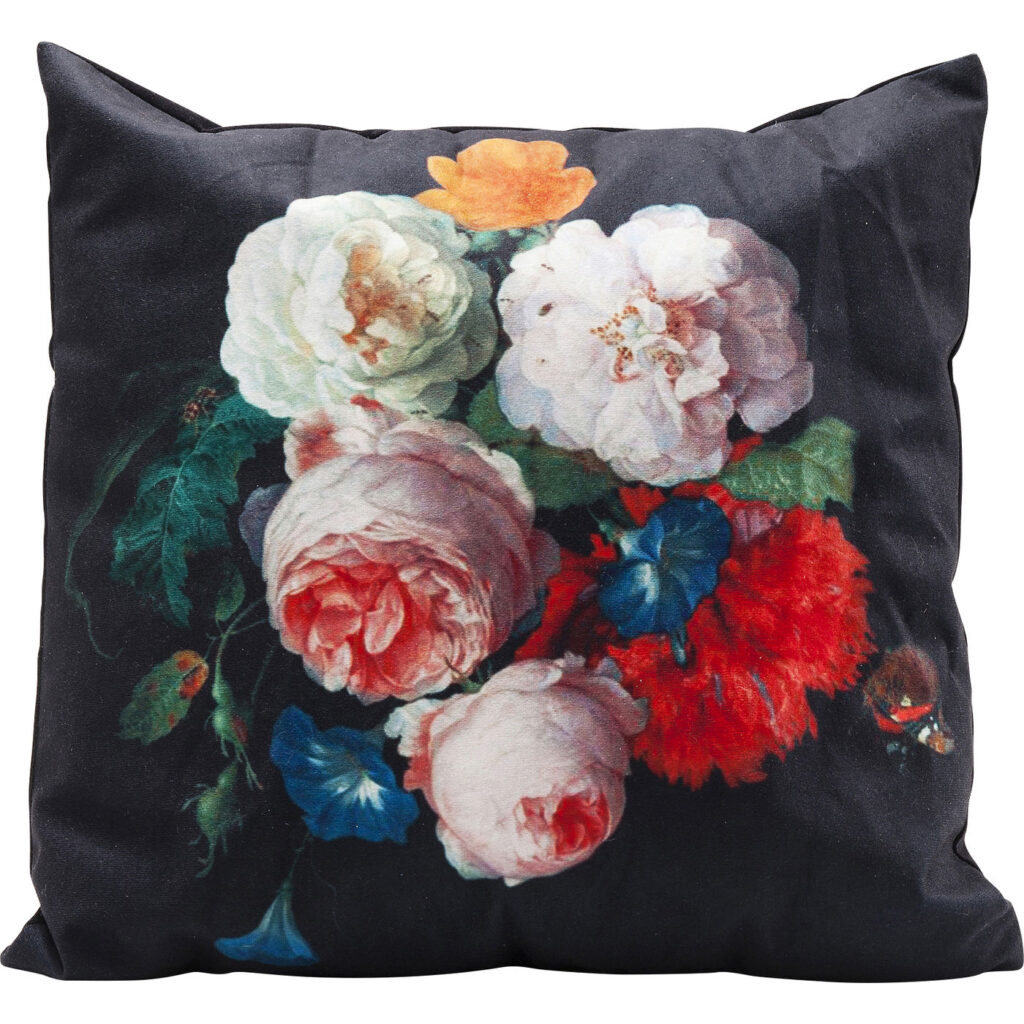 polyester cushion with floral print