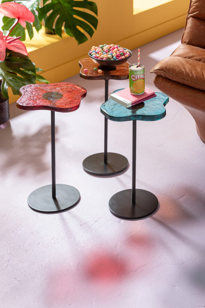 retro coffee and side tables